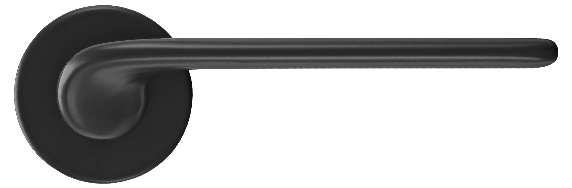 Ручка дверная TOMORROW R5 NERO-ST на круглой розетке 7мм, цвет -  черный soft-touch фото купить в Иваново
