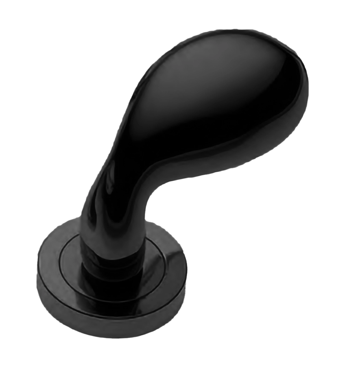 Ручка дверная AIR-2 R2 NERO раздельная на круглой розетке, цвет - черный фото купить Иваново