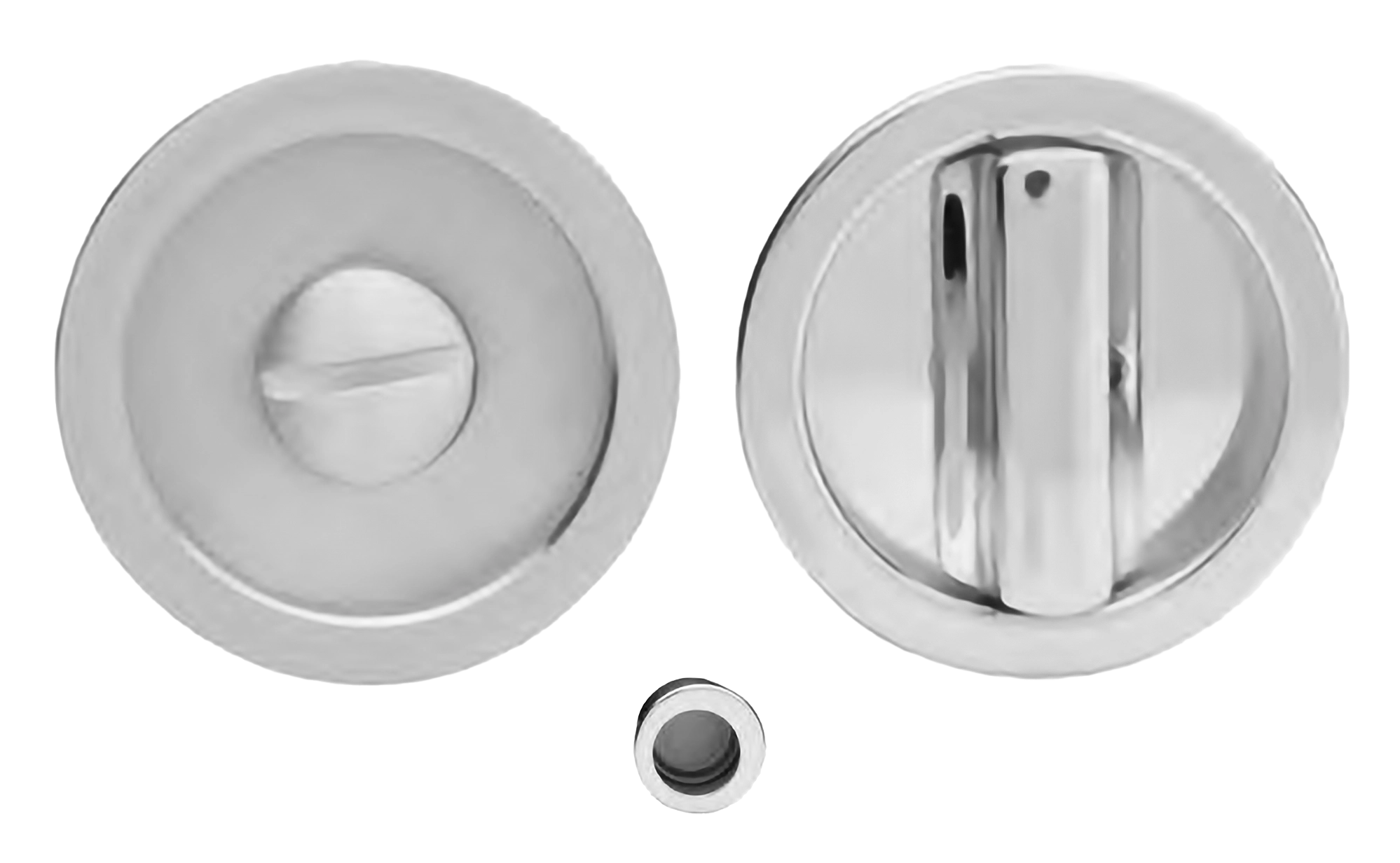 Ручка для раздвижной двери ART.55/A CRO с заверткой WC и пальчиковой ручкой, цвет - хром фото купить Иваново