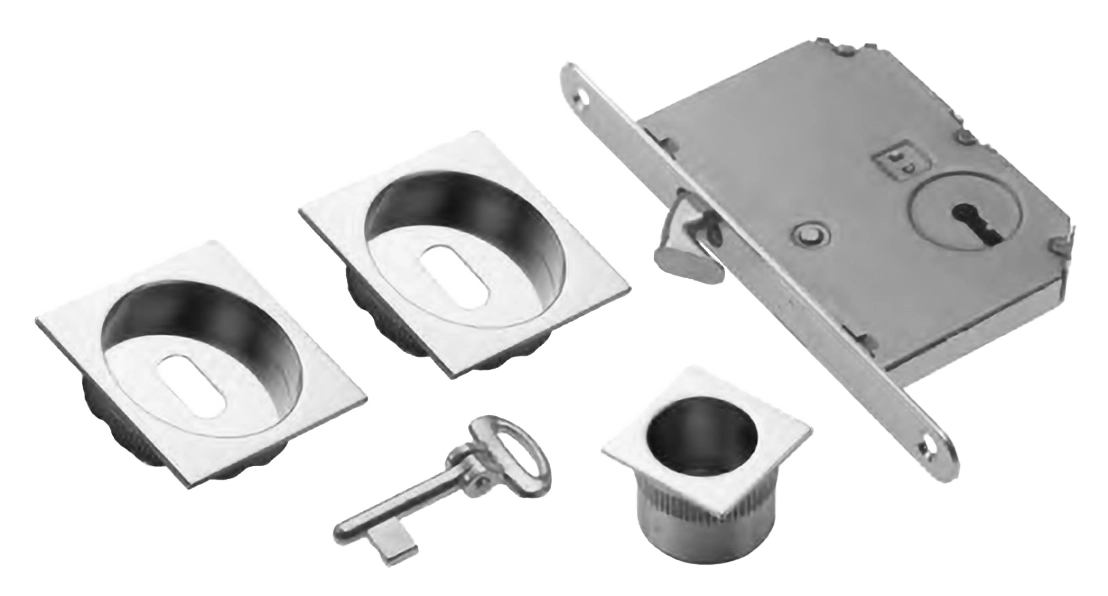 Комплект ручек для раздвижных дверей ART.54B/Q CRO с пальчиковой ручкой, замком и ключом, цвет - хром фото 1 Комплект ручек для раздвижных дверей ART.54B/Q CRO с пальчиковой ручкой, замком и ключом, цвет - хром фото купить Иваново