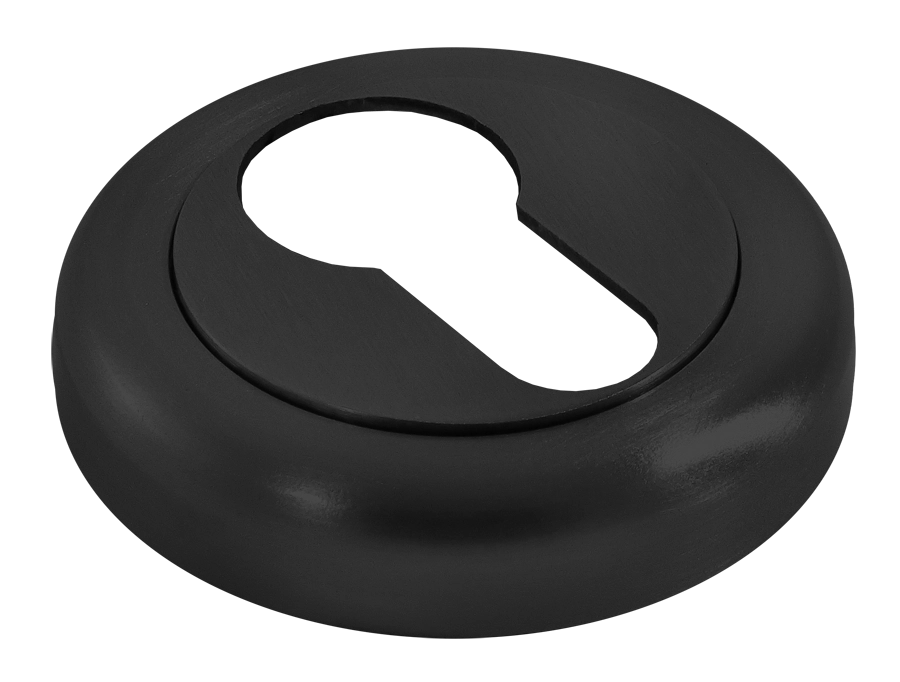 Накладка на ключевой цилиндр LUX-KH-R4 NERO на круглой розетке, цвет - черный фото 3 Накладка на ключевой цилиндр LUX-KH-R4 NERO на круглой розетке, цвет - черный фото фурнитура Иваново