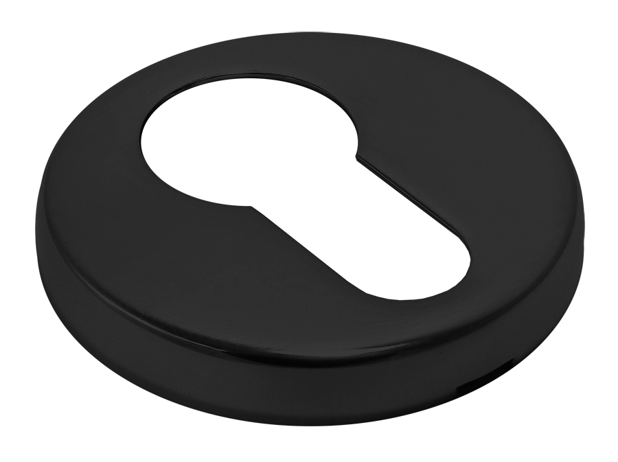 Накладка на ключевой цилиндр LUX-KH-R3-E NERO на круглой розетке, цвет - черный фото 2 Накладка на ключевой цилиндр LUX-KH-R3-E NERO на круглой розетке, цвет - черный фото купить в Иваново