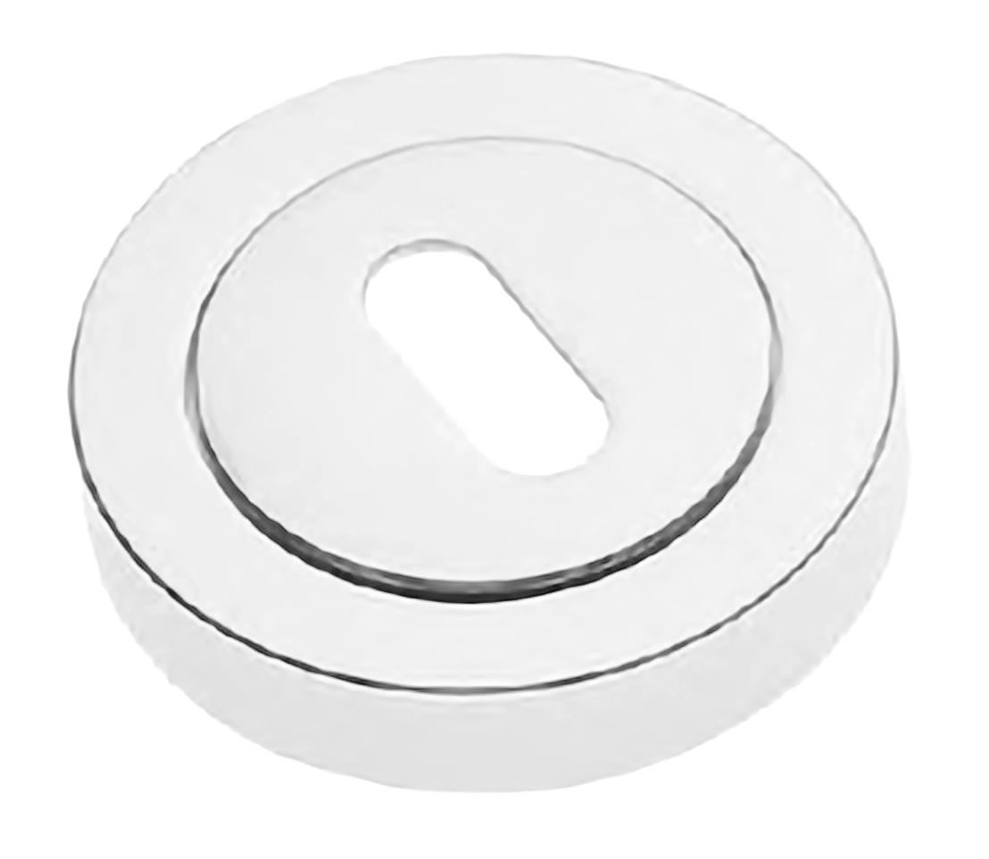 Накладка на ключевой цилиндр LUX-FK-R2 BIA на круглой розетке под ключ буратино, цвет - белый фото купить Иваново