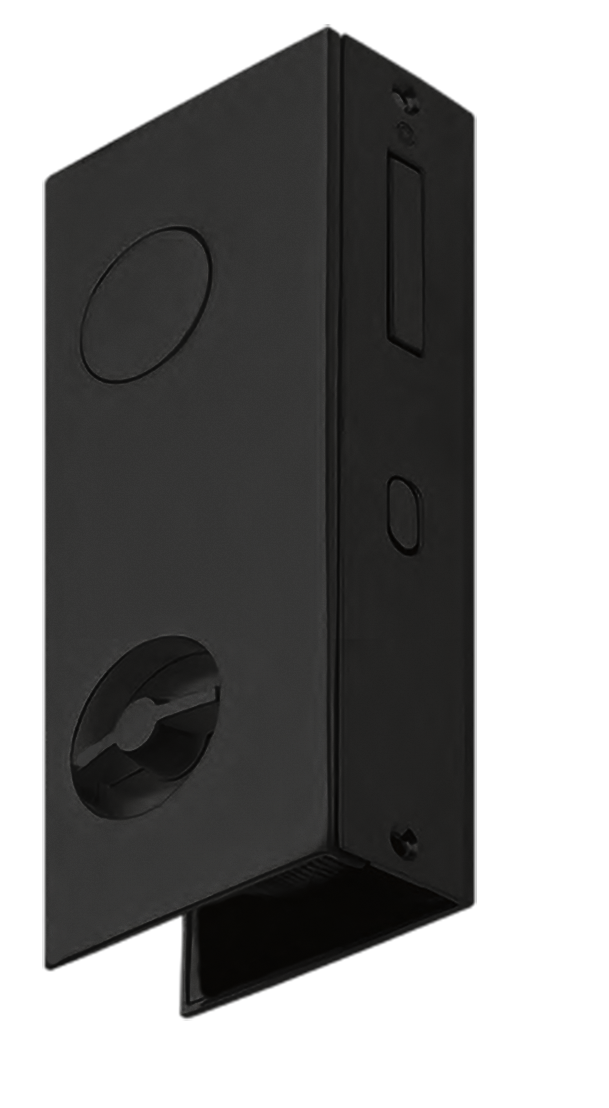 Ручки для раздвижных дверей SIMPLE-S NERO с замком и заверткой, цвет - черный фото 1 Ручки для раздвижных дверей SIMPLE-S NERO с замком и заверткой, цвет - черный фото купить Иваново