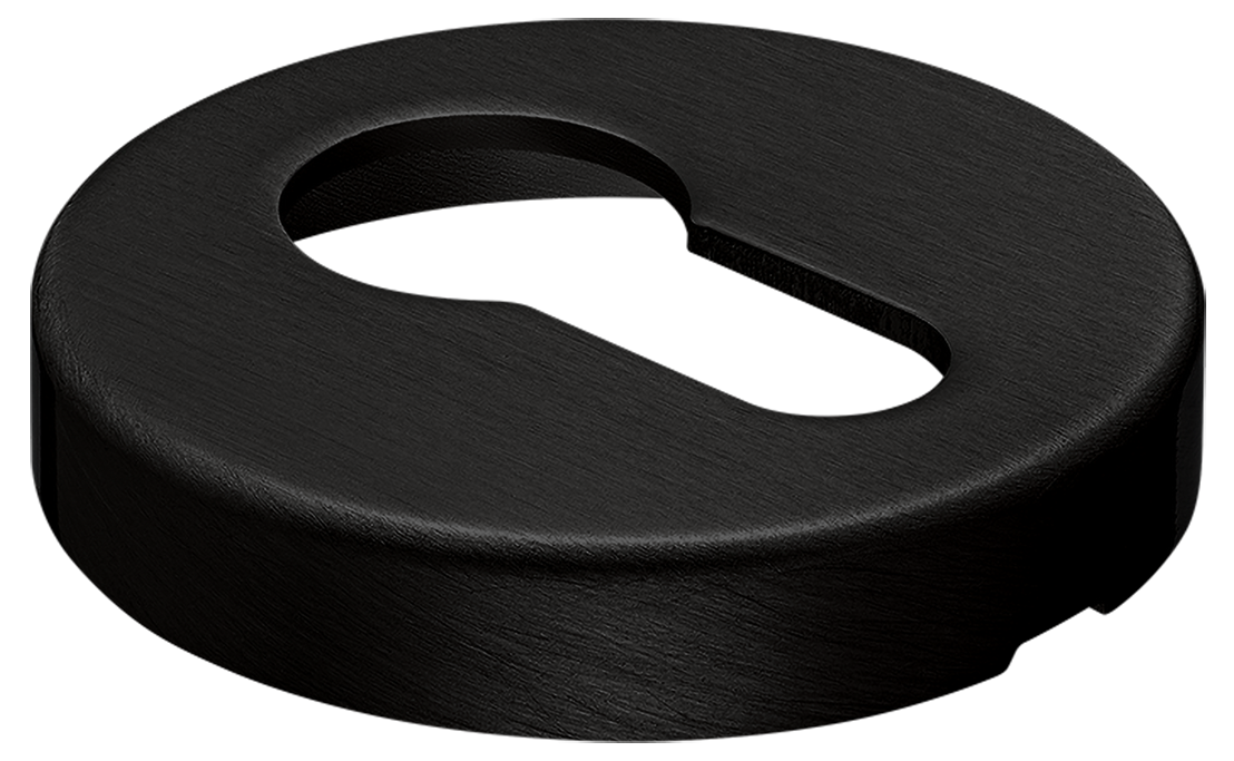 Накладка на ключевой цилиндр LUX-KH-R6 NERO на круглой розетке, цвет - черный фото 2 Накладка на ключевой цилиндр LUX-KH-R6 NERO на круглой розетке, цвет - черный фото купить в Иваново