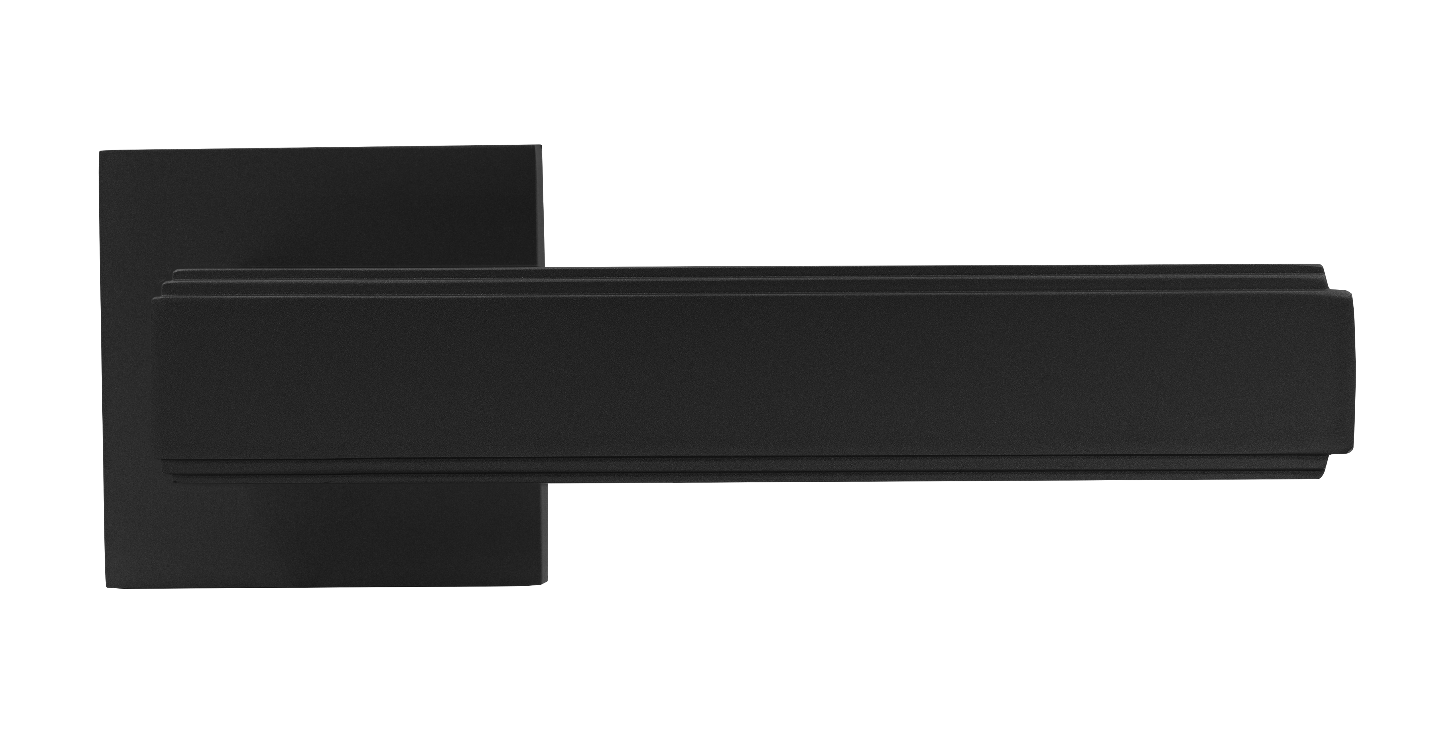 Ручка дверная MH-64-S6 BL STEPS на квадратной розетке 6 мм, цвет черный фото купить в Иваново