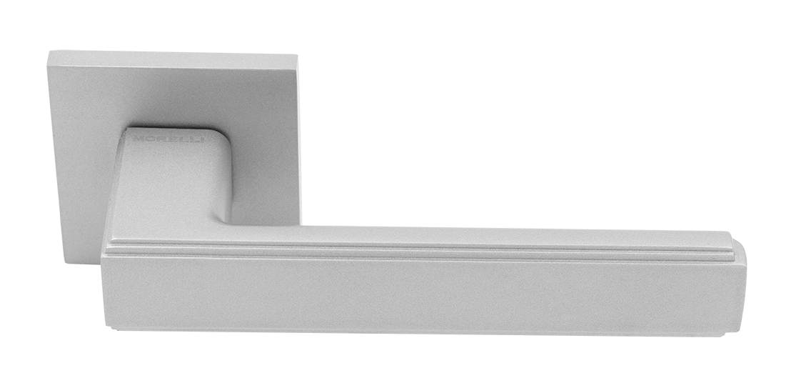 Ручка дверная MH-64-S6 ASC STEPS на квадратной розетке 6 мм, цвет анодированный матовый хром фото купить Иваново