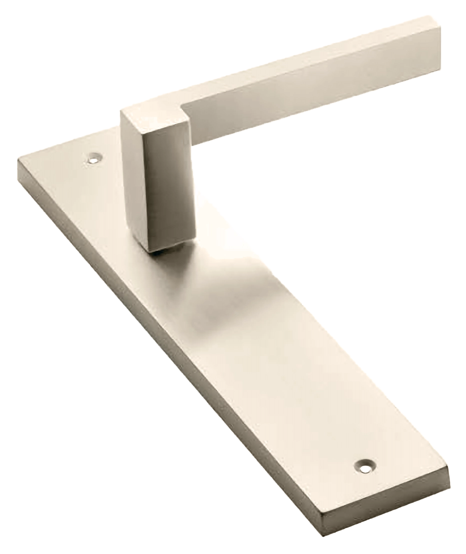 Ручка дверная на планке STONE PL NIS, цвет матовый никель, латунь фото купить в Иваново