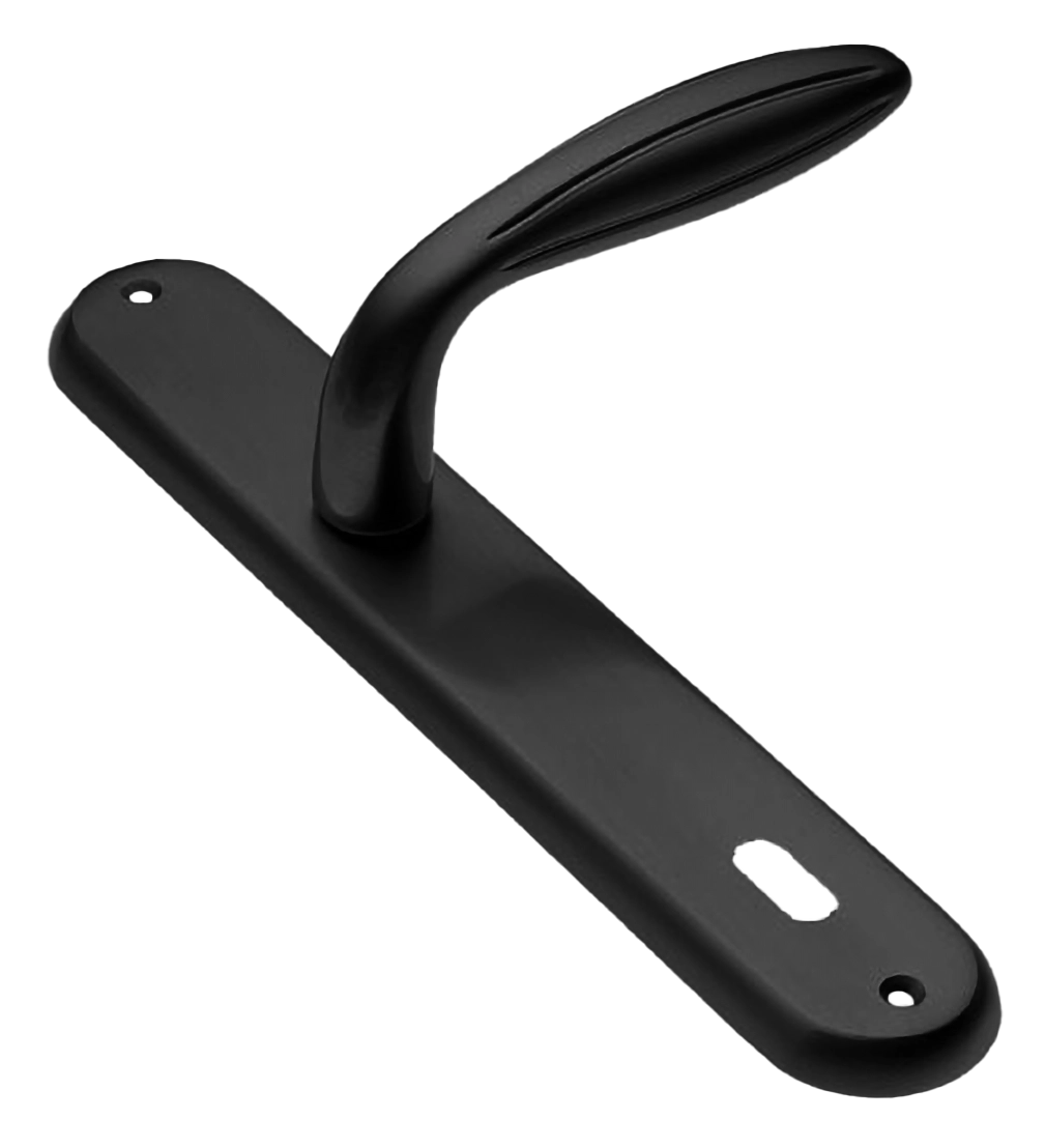 Ручка дверная на планке BUD PL NERO, цвет черный, латунь фото купить в Иваново