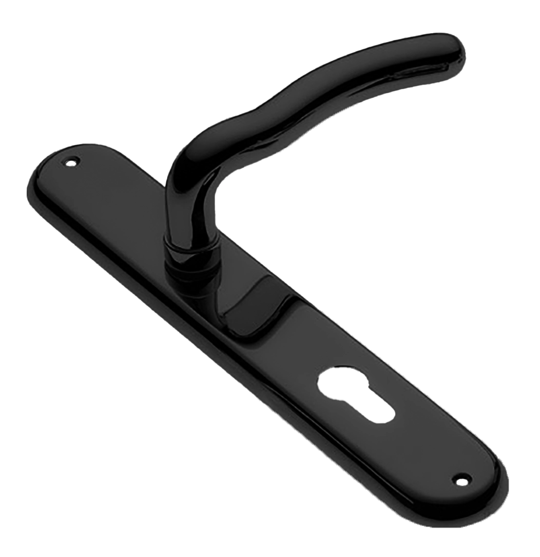 Ручка дверная на планке SNAKE PL NERO, цвет черный, латунь фото купить в Иваново