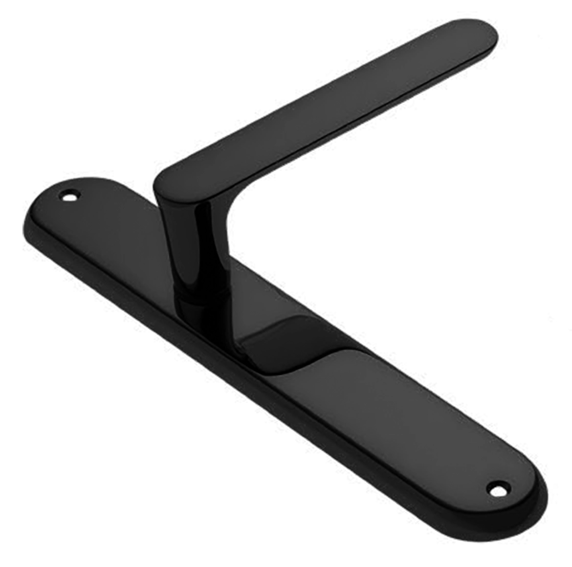 Ручка дверная на планке LE BOAT PL NERO, цвет черный, латунь фото купить в Иваново