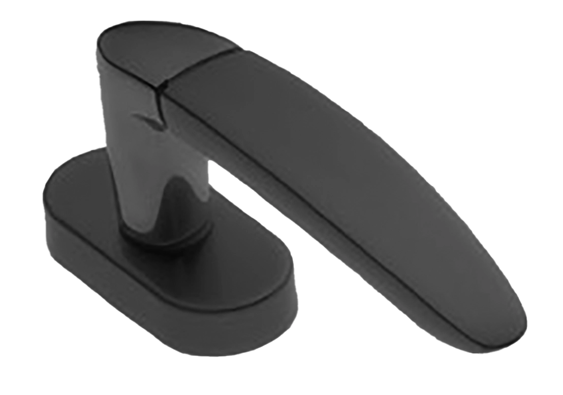 Ручка оконная SAIL W1 NERO на прямоугольной розетке, цвет черный, латунь фото купить в Иваново