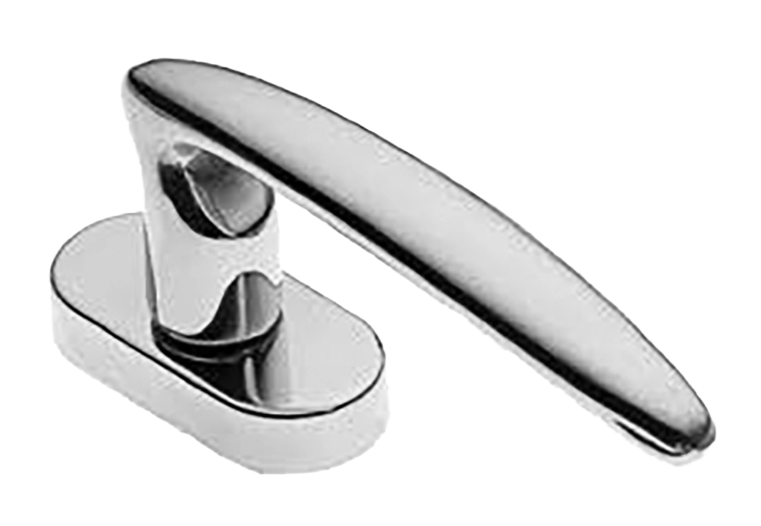 Ручка оконная FLAMINGO W1 CRO на прямоугольной розетке, цвет хром, латунь фото купить в Иваново