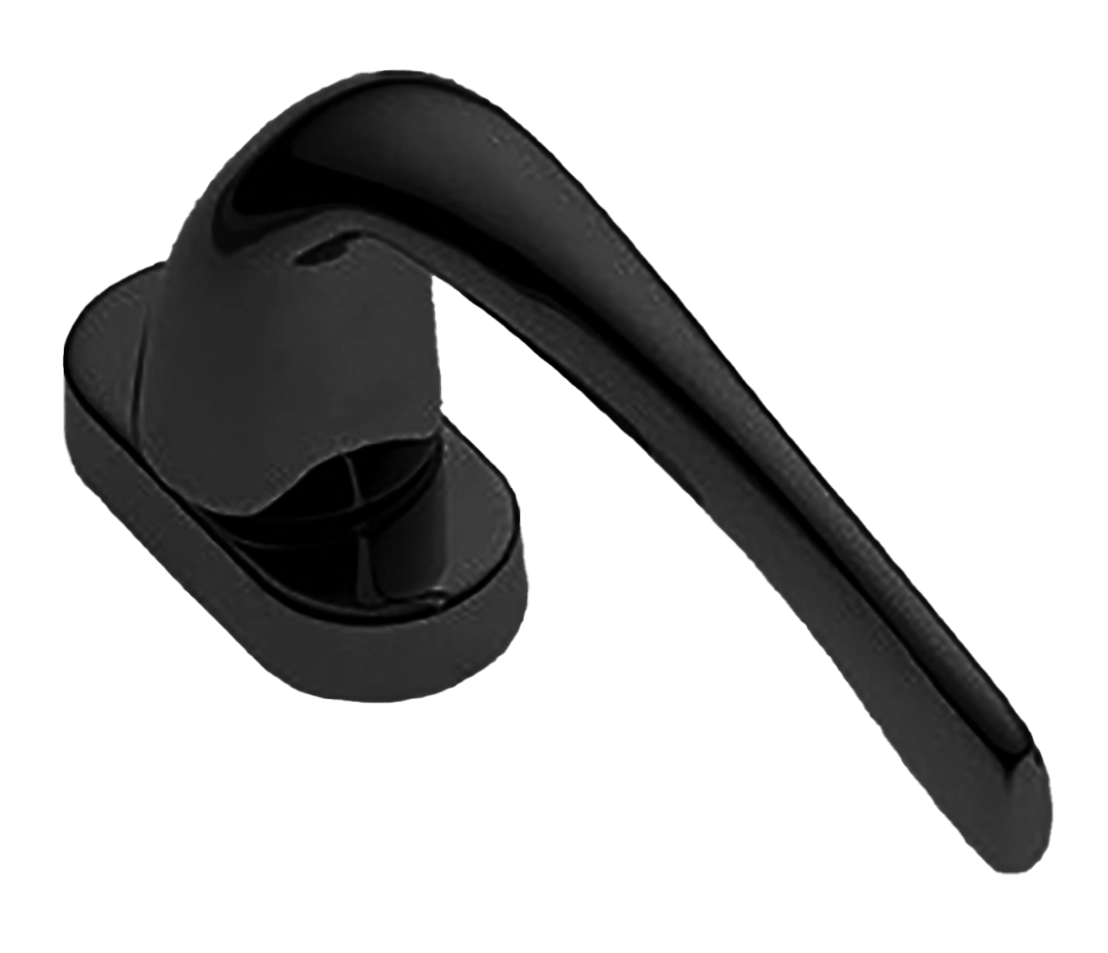 Ручка оконная LE MANS W1 NERO на прямоугольной розетке, цвет черный, латунь фото купить в Иваново