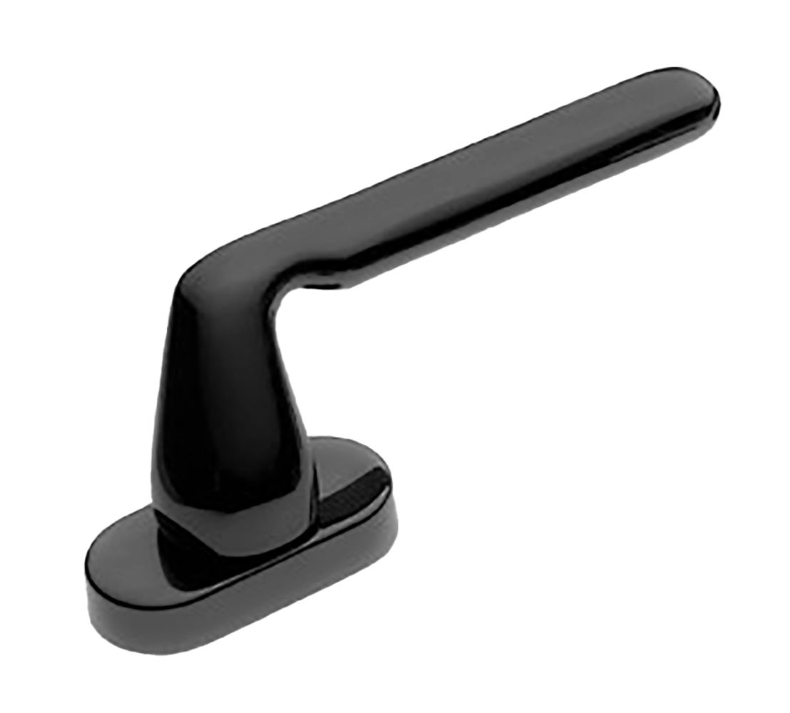 Ручка оконная NIRVANA W1 NERO на прямоугольной розетке, цвет черный, латунь фото купить в Иваново