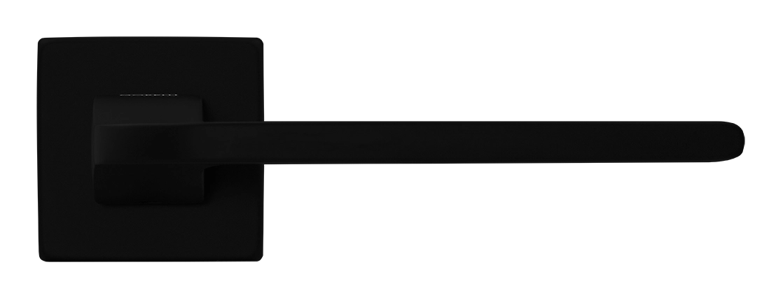 Ручка дверная SPUTNIK S5 NERO-ST на квадратной розетке, цвет черный soft-touch, ЦАМ фото купить в Иваново