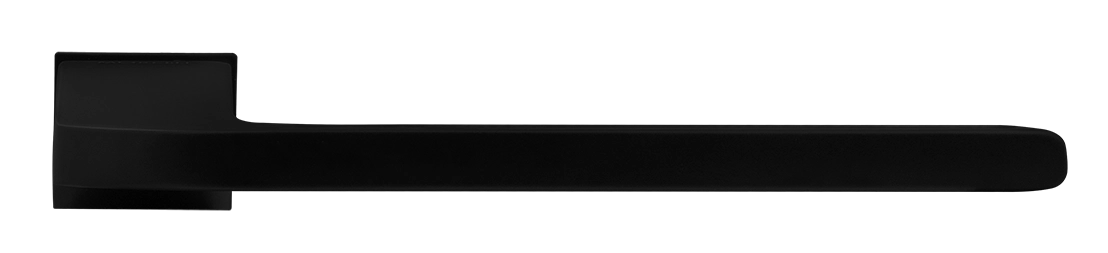 Ручка дверная SPUTNIK-SM NERO-ST с невидимой квадратной розеткой, цвет черный soft-touch, ЦАМ фото купить в Иваново