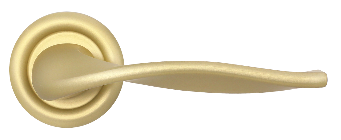 Ручка дверная SKYSCRAPER R7 AH на круглой розетке, цвет Осенний мёд/Autumn Honey фото купить в Иваново