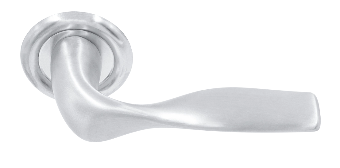 Ручка дверная LVB R7 WF на круглой розетке, цвет Зимняя стужа/Winter Frost фото купить Иваново