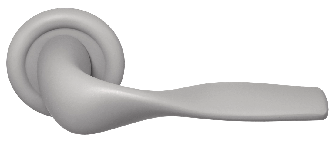 Ручка дверная LVB R7 SMI на круглой розетке, цвет Весенняя дымка/Spring Mist фото купить Иваново