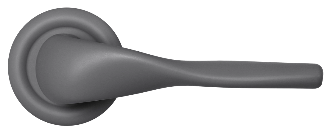 Ручка дверная LVB R7 SSW на круглой розетке, цвет Стокгольмский снегопад/Stockholm Snowfall фото купить в Иваново