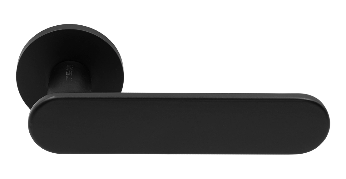 Ручка дверная MH-65-R6 R6 SEMPIONE BL на круглой розетке, цвет черный фото купить Иваново