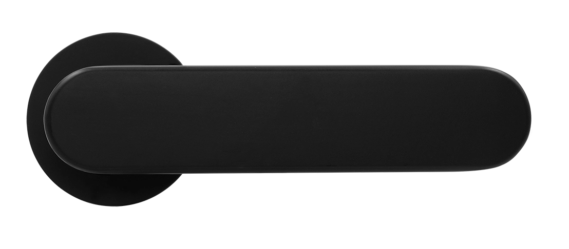 Ручка дверная MH-65-R6 R6 SEMPIONE BL на круглой розетке, цвет черный фото купить в Иваново