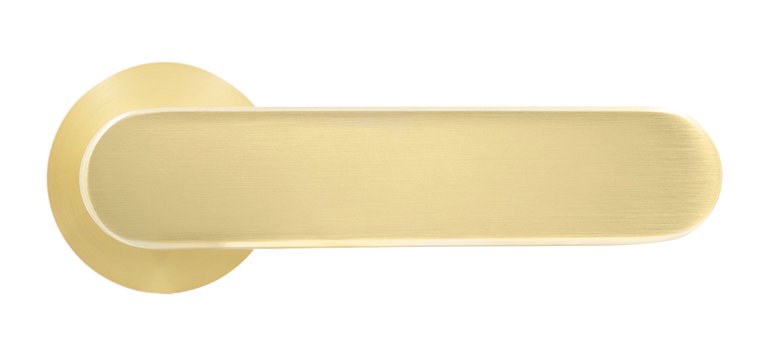 Ручка дверная MH-65-R6 SEMPIONE MSG на круглой розетке, цвет матовое сатинированное золото фото купить в Иваново