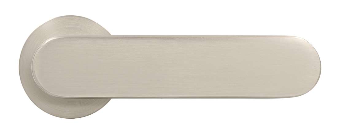 Ручка дверная MH-65-R6 SEMPIONE MSN на круглой розетке, цвет матовый сатинированный никель фото купить в Иваново