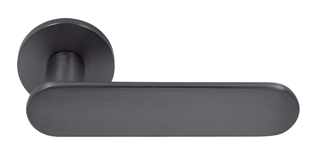 Ручка дверная MH-65-R6 R6 SEMPIONE GR на круглой розетке, цвет графит фото купить Иваново