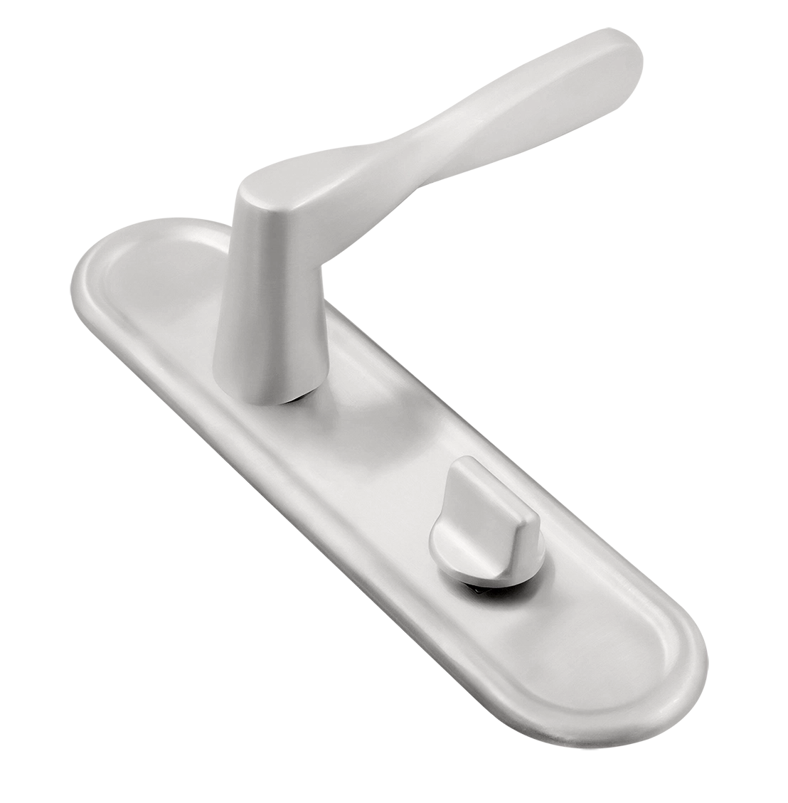 Ручка дверная THE OLYMPICS PLR WC SSW на планке под сантехническую завертку, цвет Стокгольмский снегопад/Stockholm Snowfall фото купить Иваново