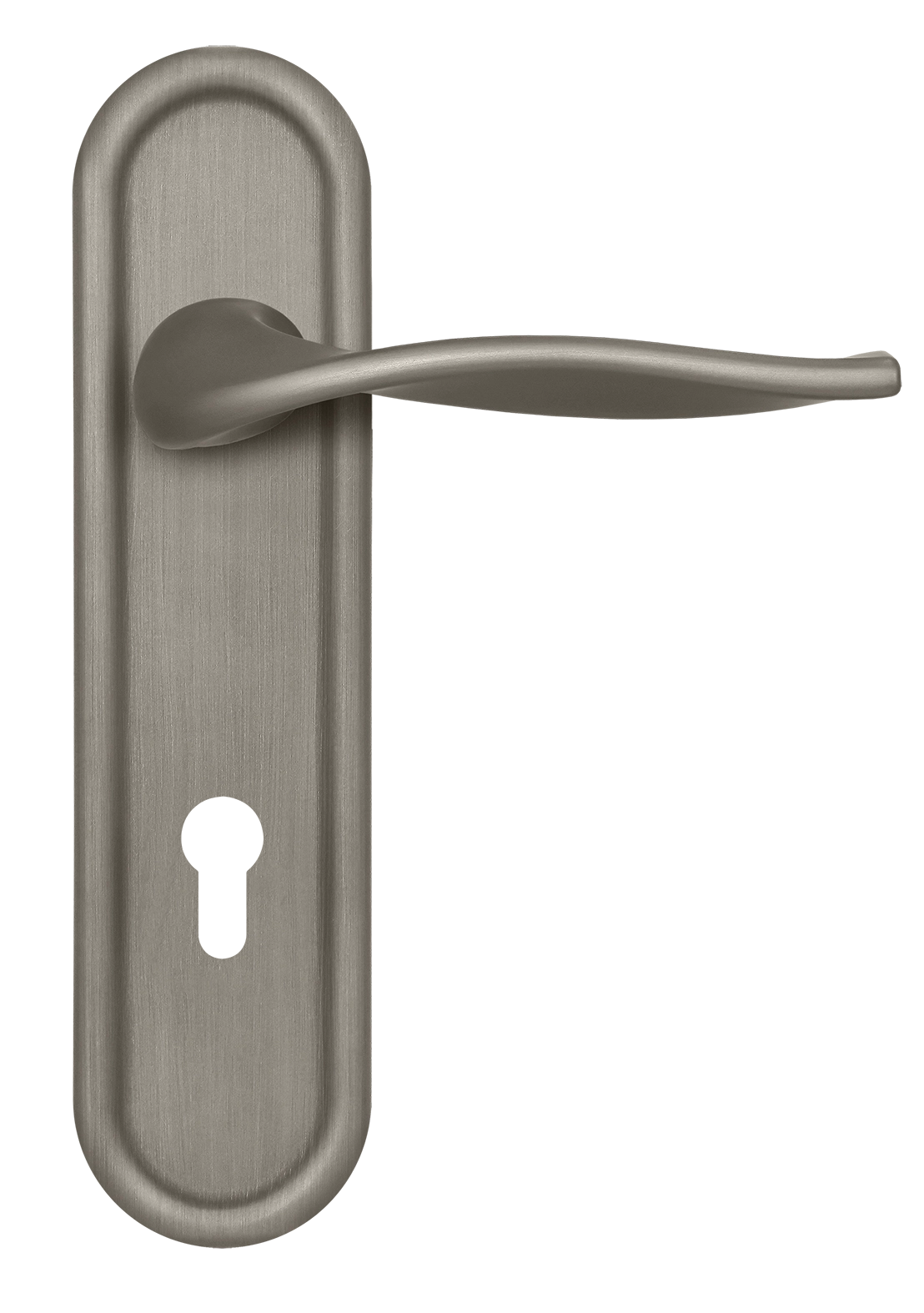 Ручка дверная SKYSCRAPER PLR KH SMI на планке под ключевой цилиндр, цвет Весенняя дымка/Spring Mist фото купить Иваново