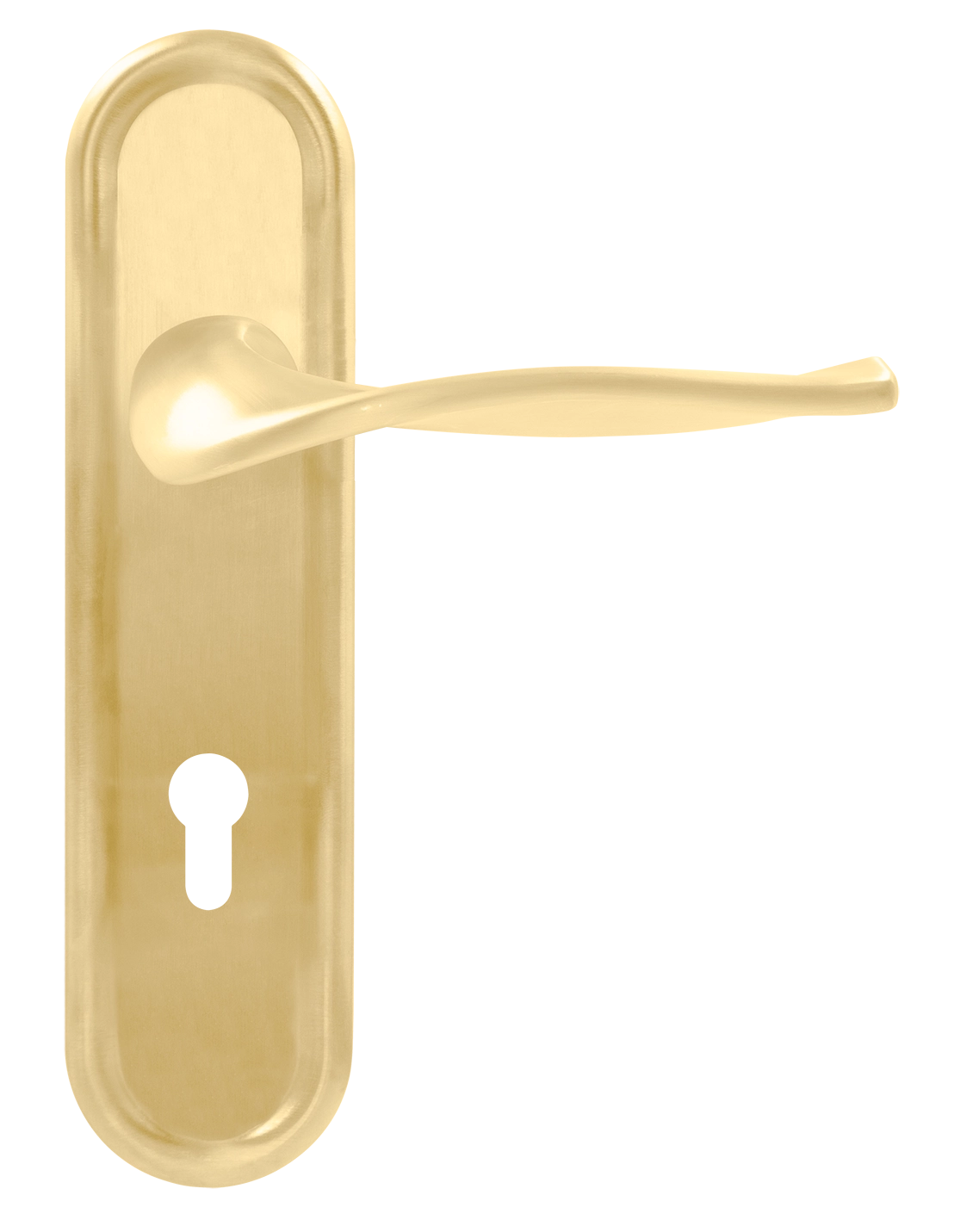 Ручка дверная SKYSCRAPER PLR KH AH на планке под ключевой цилиндр, цвет Осенний мёд/Autumn Honey фото купить Иваново