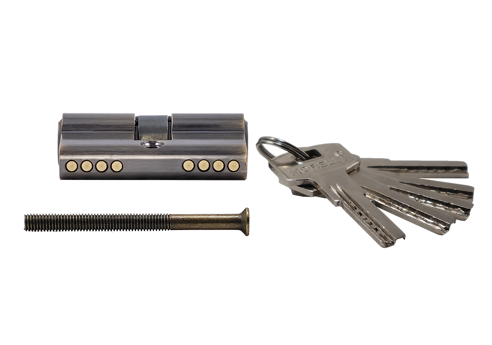 Ключевой цилиндр высокой секретности HS 50C AB (50мм), цвет античная бронза фото купить в Иваново