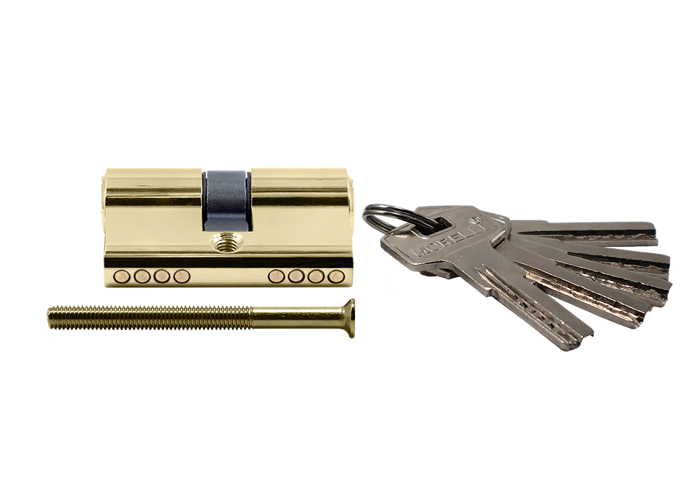 Ключевой цилиндр высокой секретности HS 50C PG (50мм), цвет золото фото купить в Иваново