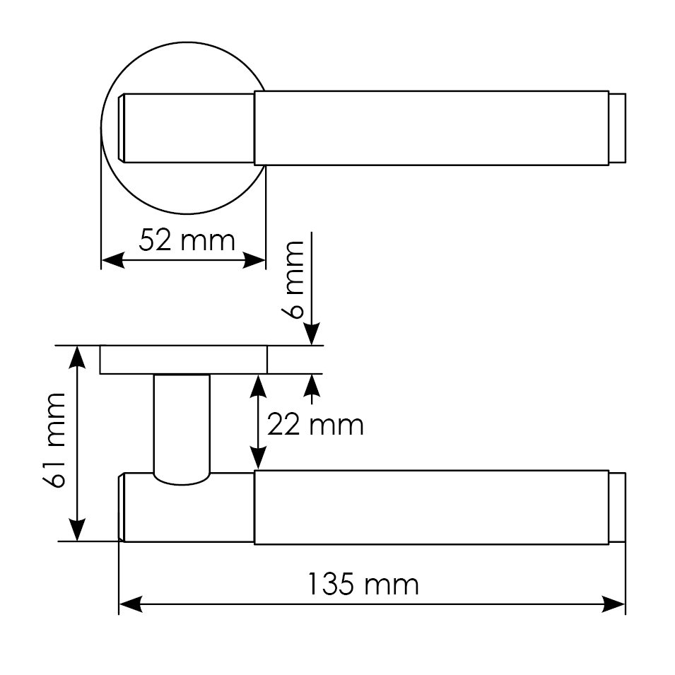 Комплект дверных ручек MH-57-R6T BL + завертка сантехническая MH-WC-R6T BL + защёлка бесшумная M1895 BL + петли врезные универсальные MSN 100X70X2.5-4BB BL (2шт), цвет черный фото купить в Иваново