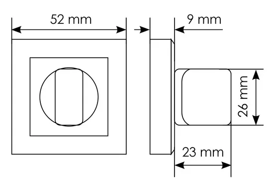 Комплект дверных ручек MH-28 BL-S с заверткой MH-WC-S BL, цвет черный  фотомореллиИваново