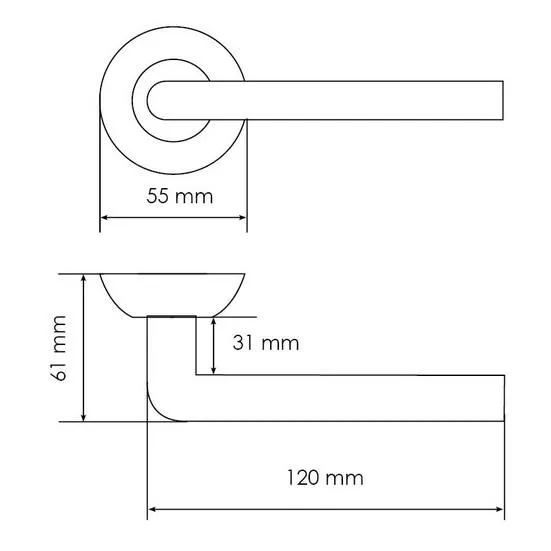 Комплект дверных ручек MH-03 BL с заверткой MH-WC BL + магнитный замок M1895 BL, цвет черный  фотомореллиИваново