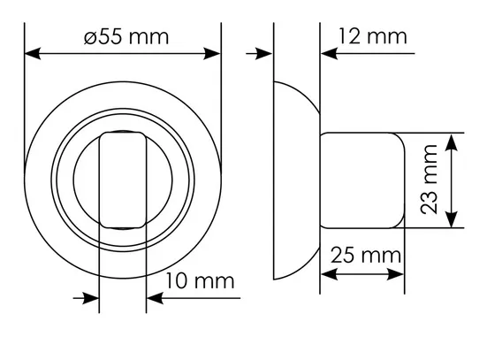 Комплект дверных ручек MH-03 BL с заверткой MH-WC BL + магнитный замок M1895 BL, цвет черный  фото дверная фурнитура Иваново