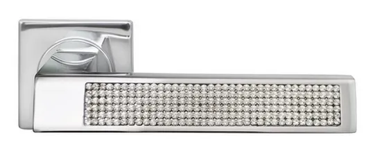 Ручка дверная DOLCE VITA S1 CRO раздельная на квадратной розетке, цвет - хром, латунь фото 1 Ручка дверная DOLCE VITA S1 CRO раздельная на квадратной розетке, цвет - хром, латунь фото купить Иваново