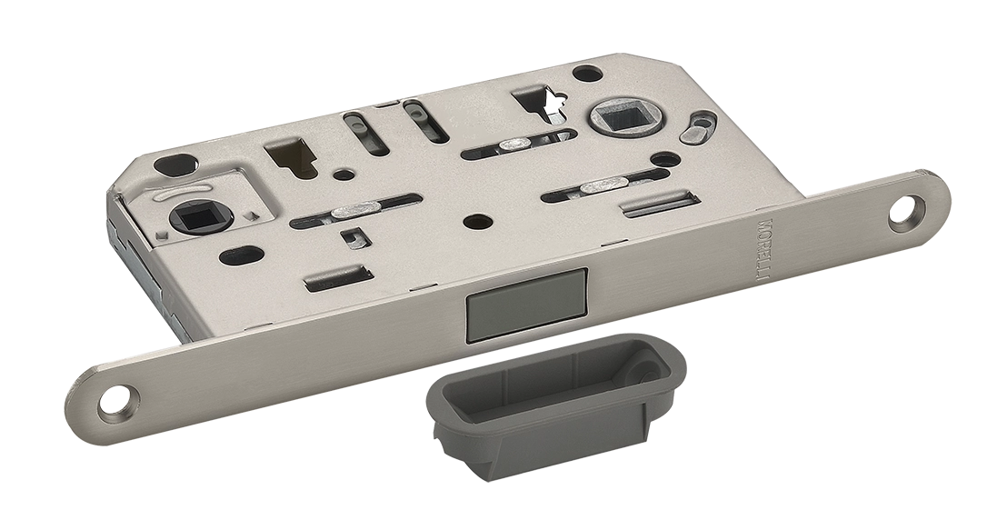 Защелка межкомнатная M1885 MSN магнитная под цилиндр, цвет матовый сатинированный никель фото 1 Защелка межкомнатная M1885 MSN магнитная под цилиндр, цвет матовый сатинированный никель фото купить Иваново