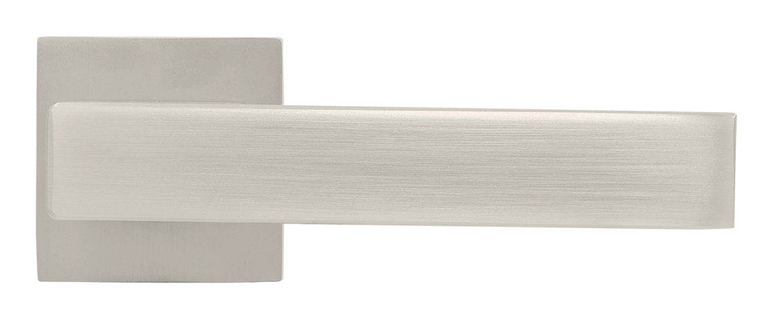 Ручка дверная LOT MH-56-S6 MSN раздельная на квадратной розетке 6 мм, цвет матовый сатинированный никель, ЦАМ фото купить в Иваново