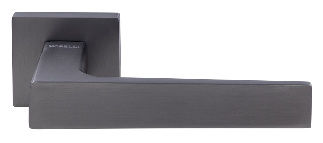 Ручка дверная MIRA  MH-54-S6 GR раздельная на квадратной розетке, цвет графит, ЦАМ фото купить Иваново