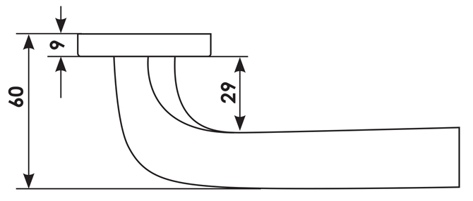 Ручка дверная COMETA R5 NIS раздельная на круглой розетке, цвет - матовый никель, ЦАМ фото фурнитура Иваново
