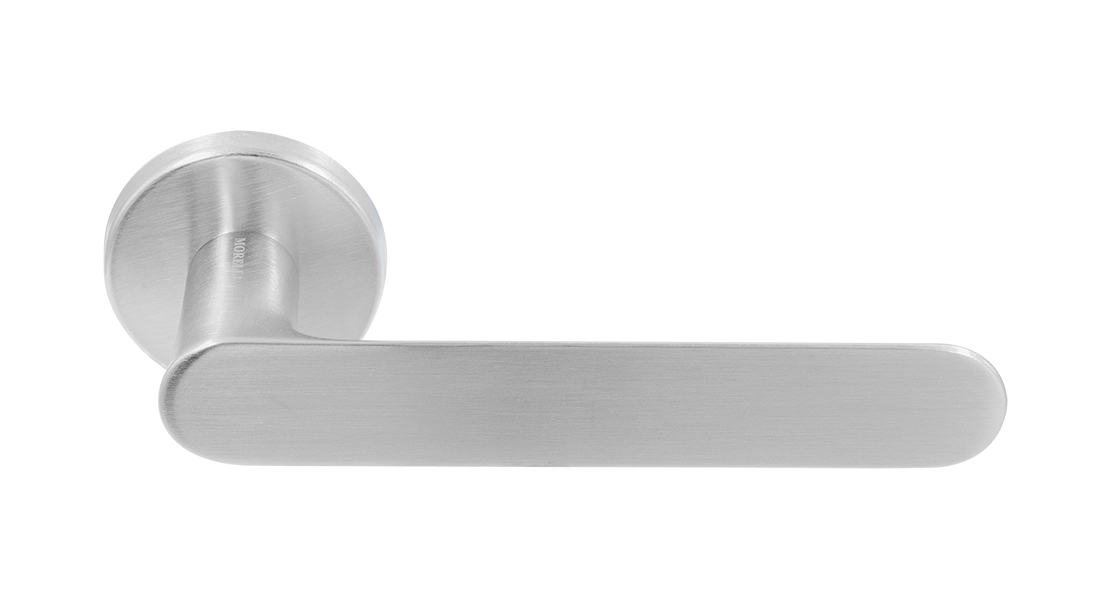 Ручка дверная LE BOAT R5 CSA раздельная на круглой розетке, цвет матовое матовый хром, латунь фото купить Иваново