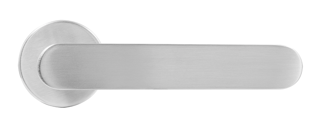 Ручка дверная LE BOAT R5 CSA раздельная на круглой розетке, цвет матовое матовый хром, латунь фото купить в Иваново