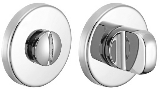 Завертка сантехническая LUX-WC-R6 CRO на круглой розетке цвет хром