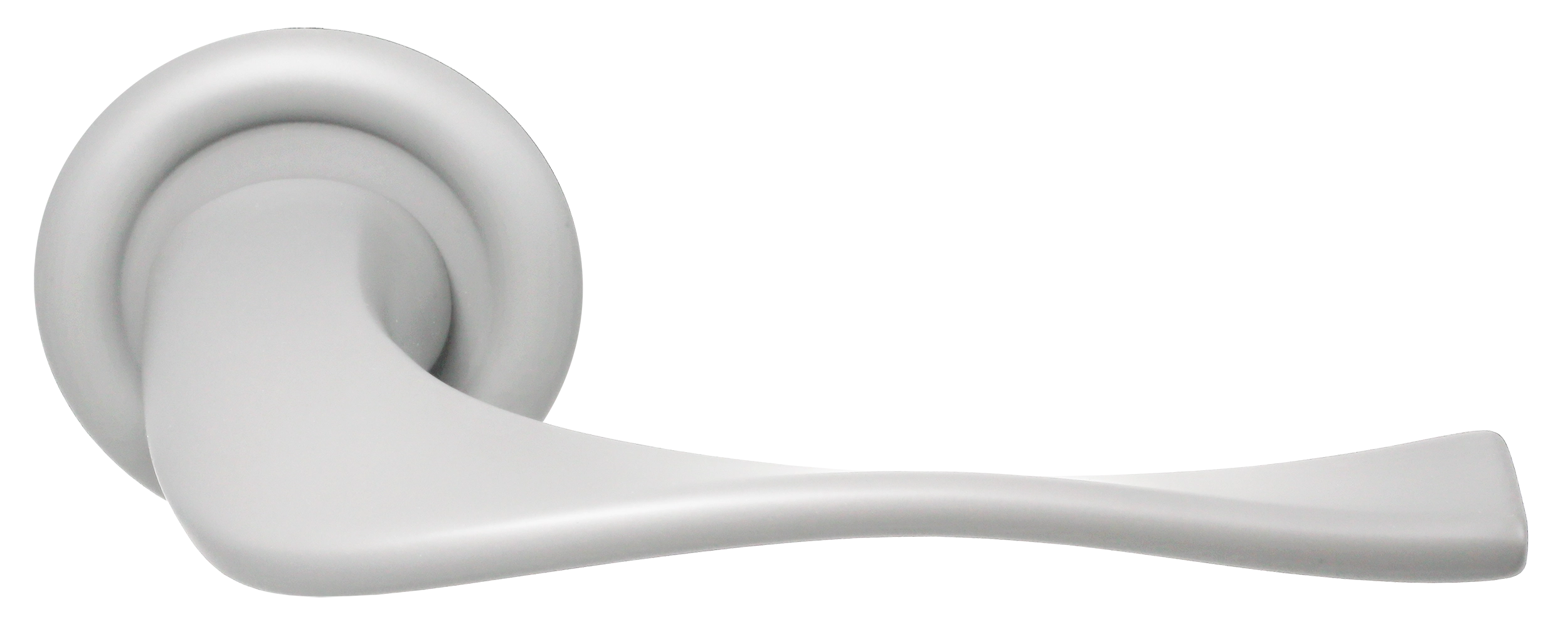 Ручка дверная SKYSCRAPER R7 SSW на круглой розетке, цвет Стокгольмский снегопад/Stockholm Snowfall фото купить Иваново