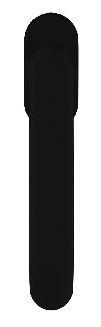 Ручка оконная LE BOAT W1 NERO-ST на прямоугольной розетке, цвет черный soft-touch, латунь фото купить в Иваново