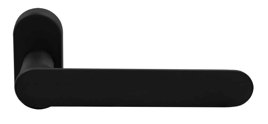 Ручка оконная LE BOAT W1 NERO-ST на прямоугольной розетке, цвет черный soft-touch, латунь фото morelli Иваново